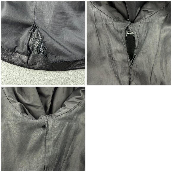 Wilsons Leather Maxima Jacket Women Extra Large XL Black Motorcycle Biker Bomber - Picture 9 of 11